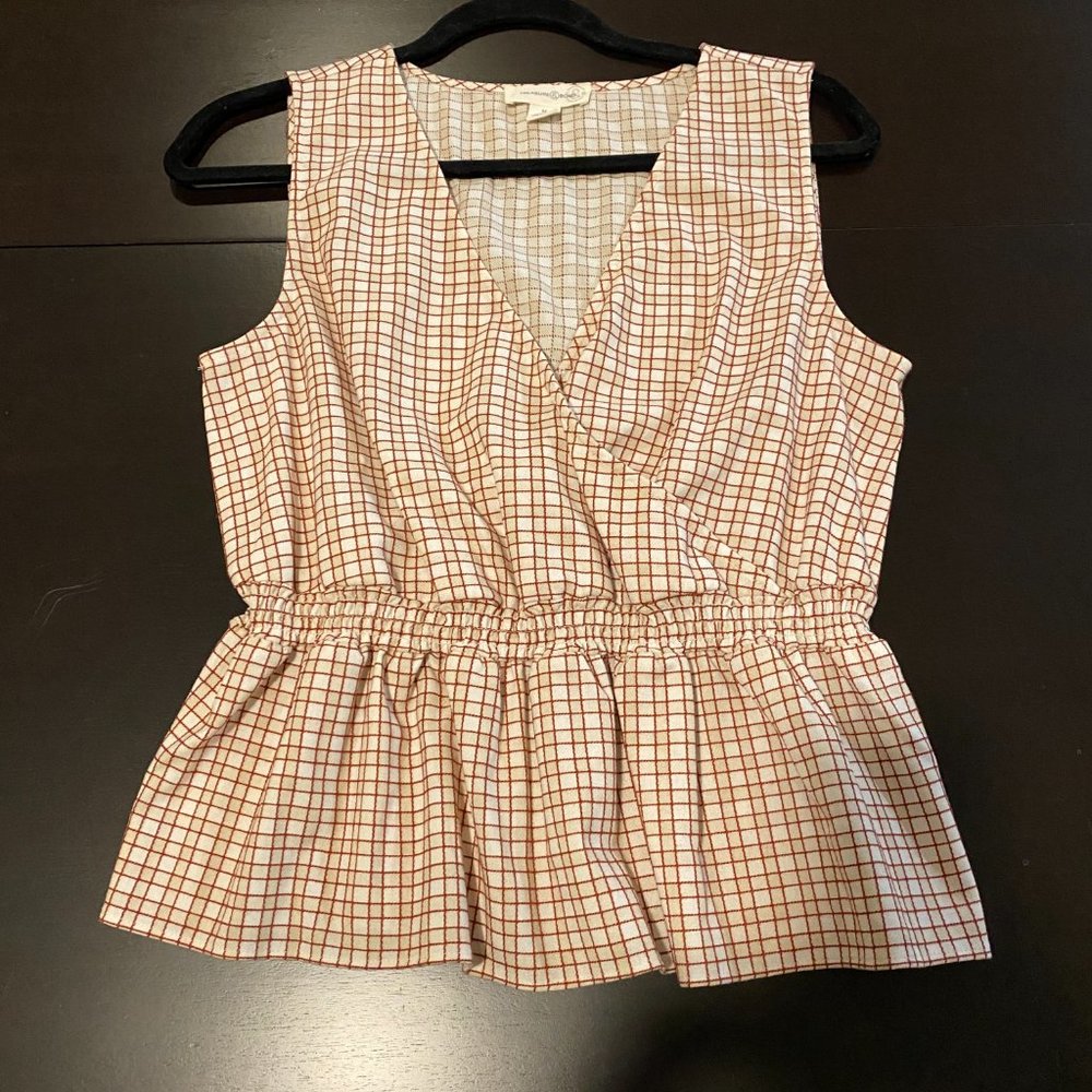 Treasure & Bond Sleeveless poplin top, size M